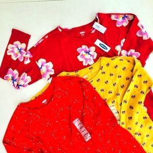 NWT Bundle of 3 Old Navy Girls Long Sleeve Shirts